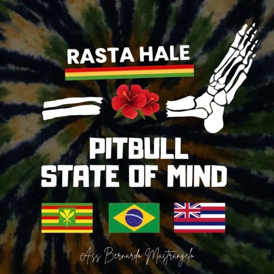 Arte do drop Pitbull State of Mind, colab da Rasta Hale com Bernardo Mastrangelo
